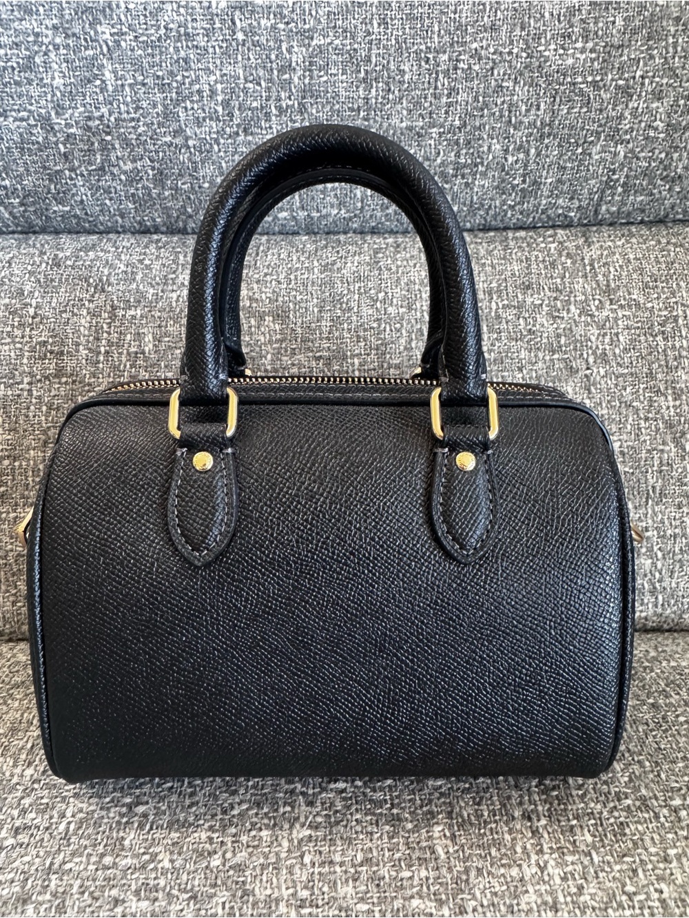Coach Black Mini Leather Satchel with Gold Hardware - Picture 3 of 12